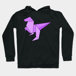 Purple origami dinosaur Hoodie